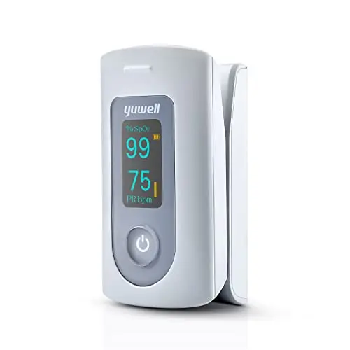 yuwell Oxymètre de Doigt Professionnel, Oxymètre de Pouls Portable avec Écran OLED, Moniteur de Saturation en Oxygène du Sang avec Affichage de la Fréquence du Pouls