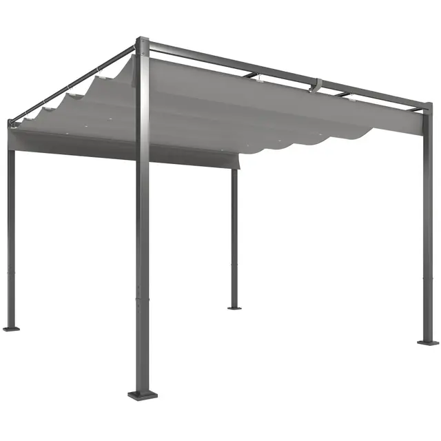 Outsunny Pergola 3x3m Tonnelle Rétractable