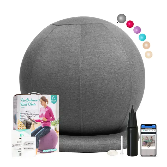 ProBalanceΩ Chaise Ballon, Ballon Siege Bureau, Ballon Grossesse Avec Housse De Protection, 65FG