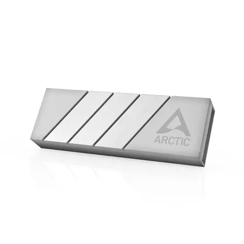 ARCTIC M2 Pro - Dissipateur thermique pour M.2 2280 SSD, avec ventilateurs ARCTIC TP-3, compatible avec PC & PS5, pour SSD simples et doubles faces - Argent