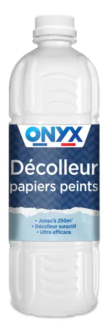 Onyx - Décolleur Papiers Peints - Pour Décoller Facilement Tous Types de Papiers Peints - Dissout les Colles - Faible Odeur - Fabrication Française - 1L