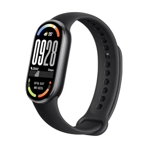 Xiaomi Smart Band 10, Montre Connectée, Boîtier alu, Suivi d'Activité, Écran AMOLED 1.72'', Autonomie 21 Jours, Charge Rapide, Suivi santé & Sommeil,150+ Sports, iOS & Android, 5 ATM, Boussole
