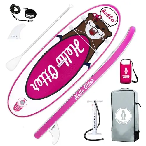 Tuxedo Sailor Paddle Gonflable Adulte, Planche de Stand Up Paddle Gonflable, Sup Paddle Board Gonflable avec Accessoires Complets, Planche de Surf Paddle