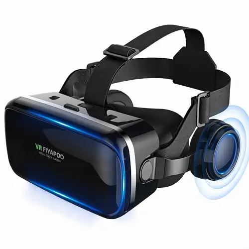 FIYAPOO Casque VR 4K avec Écouteurs Hi-Fi Intégrés