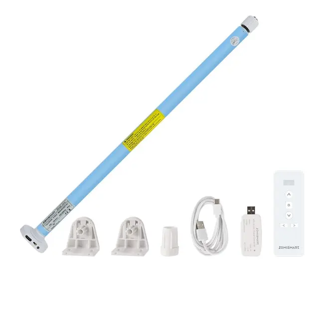 zemismart Tuya - Moteur à Rouleau Rechargeable WiFi - Batterie intégrée - Moteur Smart Life - Fonction minuteur - Application Tuya (avec télécommande 9, pour 25 mm)