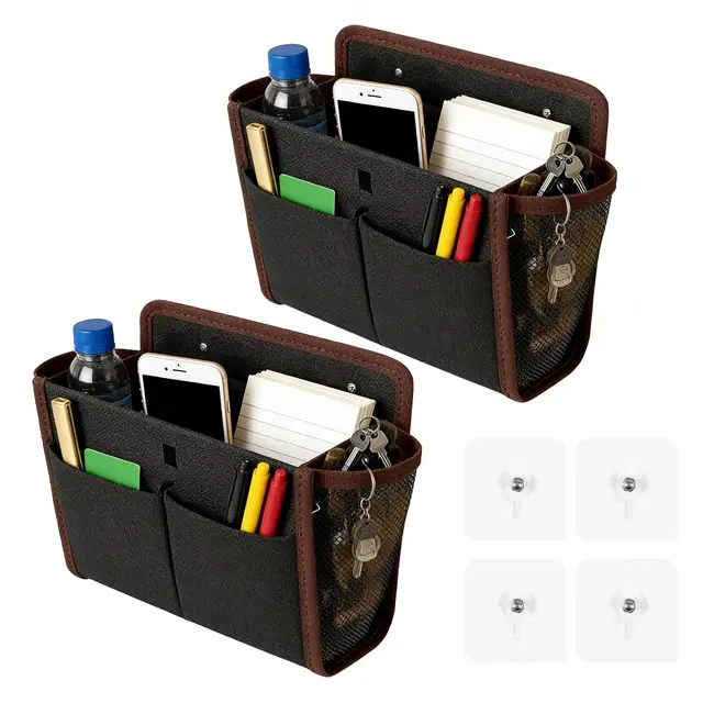 2 Pièces Rangement Camping Car Organisateur Suspendu Auto-adhésif, Pliable Vide Poche Mural pour Camping-Car, Caravane, Cuisine, Bureau, Chambre