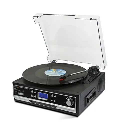 Technaxx Bluetooth Numériseur de tourne-disque & cassettes TX-22+, noir