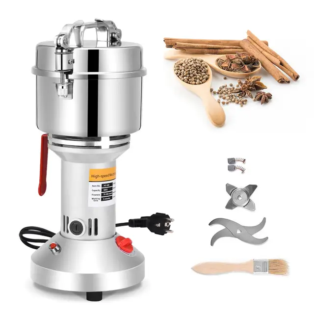 Moulin à Grains Électrique, 500 g Grinder Electrique en acier inoxydable moulin cereales à Grande Vitesse 28000 tr/min Moteur Puissant 30 s Broyage fin pour Grain de Cuisine Épice Café Maïs