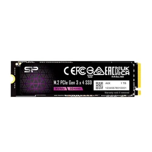 Silicon Power 1To NVMe M.2 PCIe Gen3x4 2280 SSD (SP001TBP34A60M28AY)