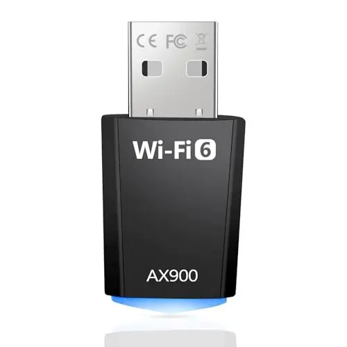 Clé WiFi pour pc, AX900 WiFi 6 Carte WiFi USB Double Bande 5GHz 2.4GHz Clé USB Dongle WiFi Adaptateur WiFi Compatible avec Windows 11/10/7