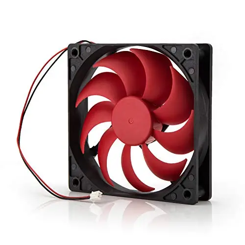 120mm x 120mm x 25mm DC 12V 1.92W 2,5 Broches Ventilateur de Refroidissement Carre pour Le châssis de l'ordinateur Noir Rouge