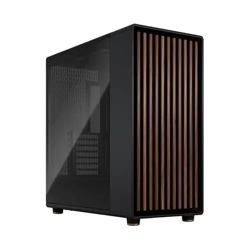 Fractal Design North XL Charcoal Black TG- Boîtier PC Gaming Grande Tour EATX à Flux d'air – Trois Ventilateurs Aspect PWM de 140 mm Inclus – Port USB Type-C.