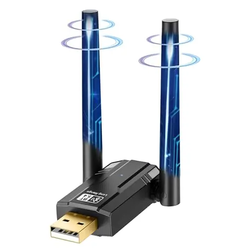 Dongle USB Bluetooth 5.4 pour PC, 150M Clés USB Bluetooth, Blue Tooth Stick Plug et Play pour Portable Ordinateur Casque et Souris aux Windows 11 10 8.1 7