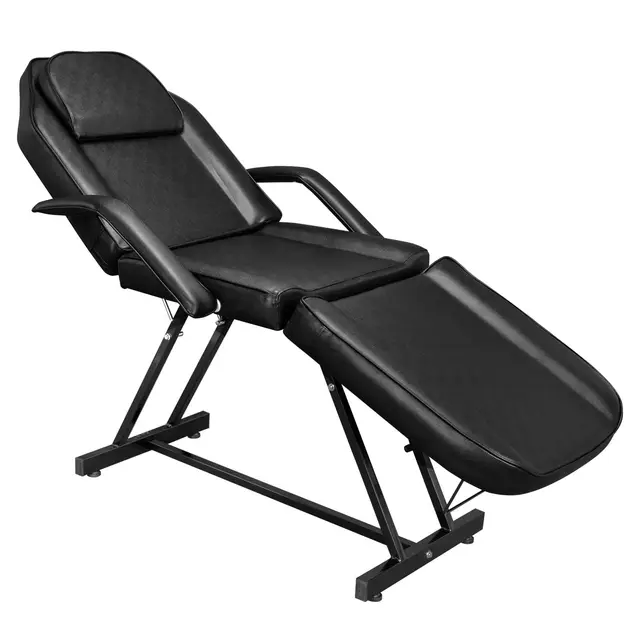 Bonnlo Table de Massage Pliante Professionnelle, lit D'esthéticienne, Table Esthetique Professionnel Faciale Polyvalente pour équipement de Salon de Beauté Spa Coiffeur (Noir, Standard)