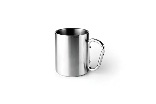 IBILI - Tasse avec mousqueton 350 ml, acier inoxydable 18/10, double paroi
