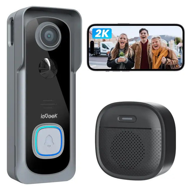 ieGeek Sonnette Sans Fil 2K IP66