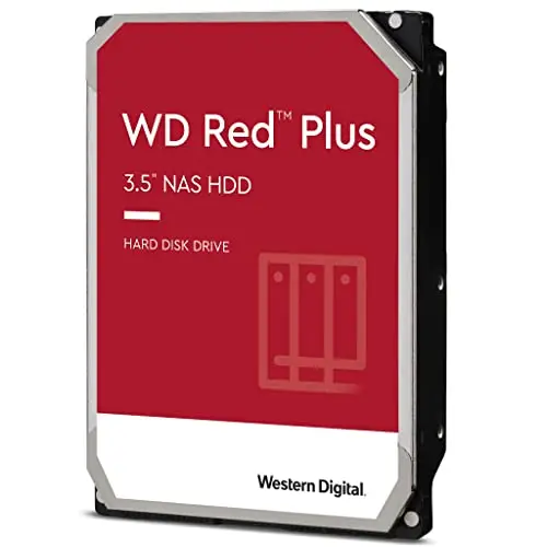 WD Red Plus Disque Dur Interne NAS 3,5" 4 to – Classe 5400 TR/Min, SATA 6 Go/s, CMR, 256 Mo de Cache