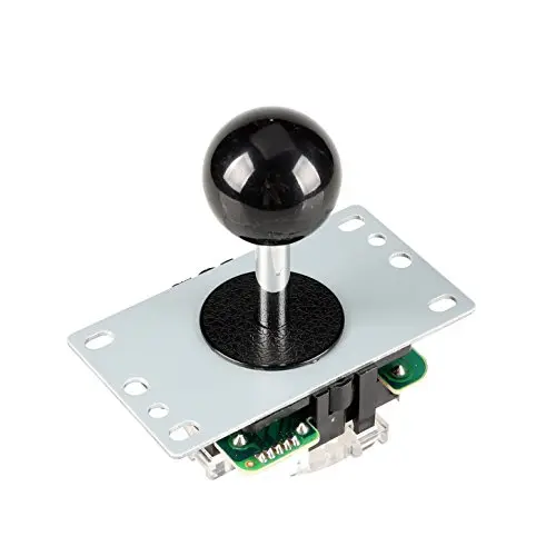 EG STARTS Arcade Bâton Manette Joystick Classique Concurrence Bâton 4-8 Voies Réglables (Mad CATZ SF4 Tournoi Joystick Compatible) Jamma Mame Machine Jeux Parties (Noir)