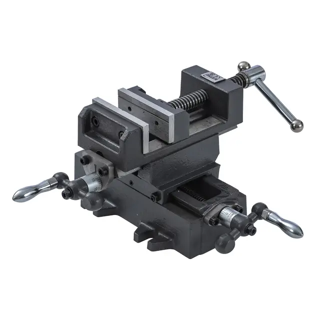 KATSU Étau Croisé de Perceuse à Colonne 75mm, Industriel Robuste Pilier Banc Perceuse 2 Axes Mécanicien Cross Slide Étau Pince pour Atelier Fraiseuse Machines