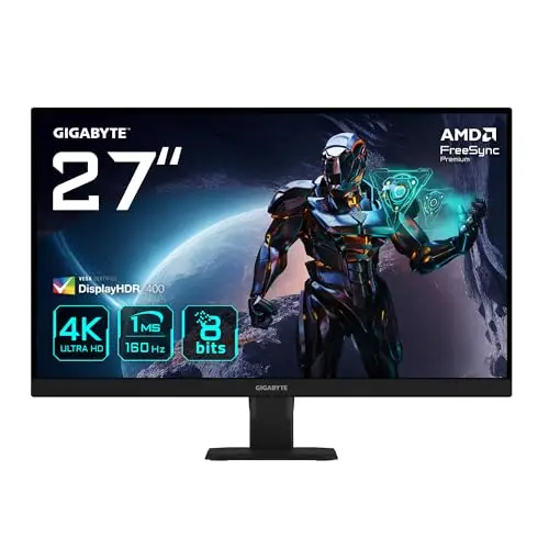 GIGABYTE GS27U 27" Moniteur de Jeu UHD - 3840 x 2160, 160Hz, 1ms, 350 CD/m², Display HDR400, HDMI 2.1, DisplayPort 1.4
