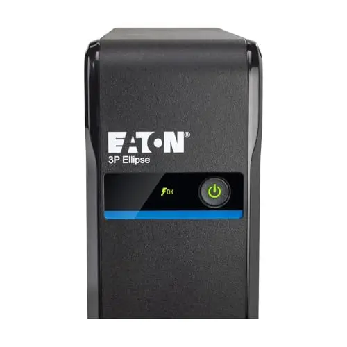 Eaton Série Ellipse – Onduleur 3P700F – 700VA/420W, 4 Prises FR, Protection Batterie + surtension, Design Compact et Silencieux, Protection Foudre, Noir (B0F9YRH8BK)