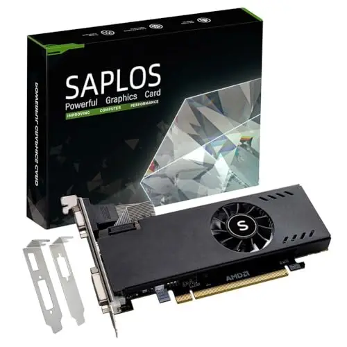 Radeon RX 550 Low Profile Carte Graphique, 4 Go GDDR5 128-bit, VGA DVI-D HDMI, PC Video Card, Affichage 4K, DirectX 12