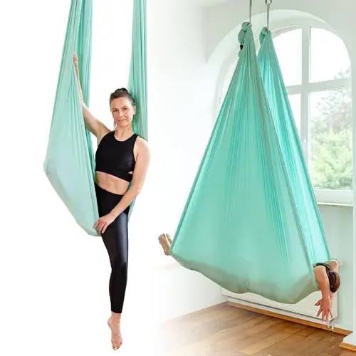 Yosana Hamac | Kit Complet avec Fixation | Sécurité testée jusqu'à 300 kg | Tissu Nylon de Haute qualité 5m x 2,6m