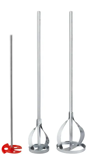 kwb Jeu de 3 agitateurs/fouets pour laques et peintures, galvanisés avec tige hexagonale ou ronde pour la perceuse