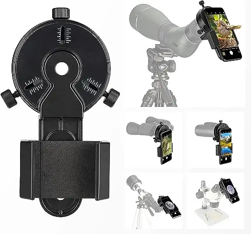 Celticbird - Adaptateur pour Smartphone - Monture pour téléphone fonctionnant avec Spotting Scopes& Binoculars& Monocular& Telescope& Microscope