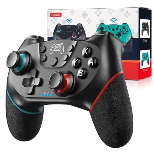 UPGRADE Manette pour Switch, Manettes sans Fil pour Switch/Switch 2/Switch Lite/Switch OLED, Manette pour Switch Pro avec ONE KEY WAKE UP/CAPTURE D'ÉCRAN/Turbo Adjustable/Vibration Réglable/ 6 Axes