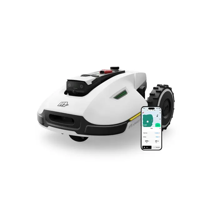 MAMMOTION YUKA 2000 Robot Tondeuse sans Fil Périphérique, NetRTK+Vision, Aucune Antenne RTK Requise, Recommandé 2000 m², Max. 2400 m², Pelouse Semblable à Un Tapis, Disque de Coupe Double, Module 4G