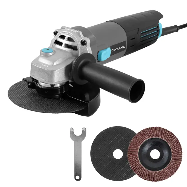 Cecotec Meuleuse d’Angle Électrique RadialPower 780 Filtra. 780W, Filtres pour Protéger le Moteur, Compatible avec des Disques de 115mm, Vitesse jusqu’à 12 000 tr/min, Inclut 2 Disques et Mallette