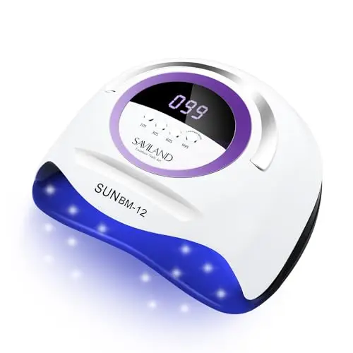 SAVILAND Lampe UV Ongles Gel: 300W UV Lamp Nails avec 72 Perles LED 4 Minuteries Double Source Lumineuse Capteur intelligent séchoirs à ongles pour Durcir le Vernis à Ongles en Gel