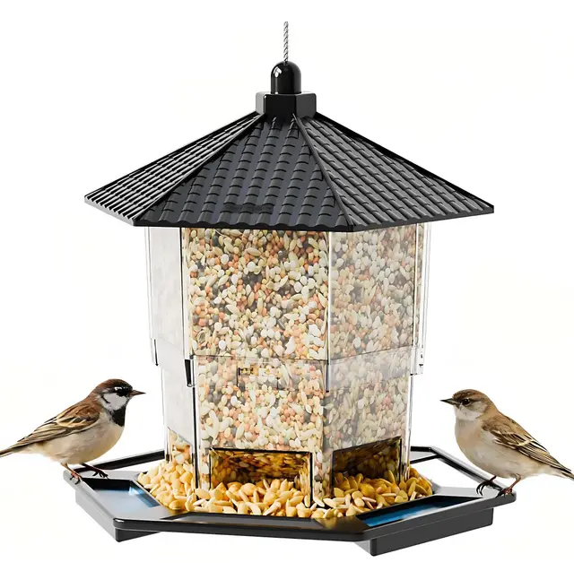 Mangeoire à oiseaux à suspendre, pliable, à suspendre, mangeoire pour oiseaux, à suspendre, résistante aux intempéries, en plastique, convient pour balcon, jardin
