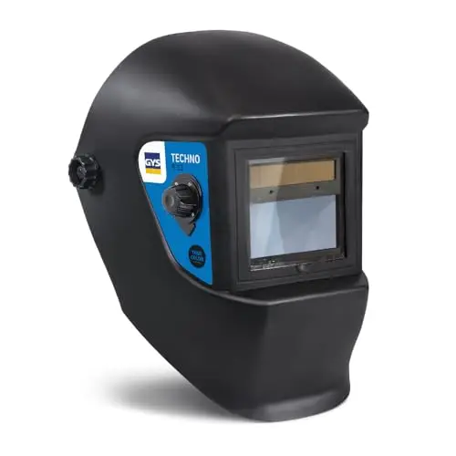 GYS, Masque de Soudage LCD TECHNO 9/13 True Color, Teinte 3/9>13, Champ de Vision 92x42mm, Assombrissement Auto 0,60ms, Classe Optique 1/1/1/2, pour MMA, TIG, MIG/MAG