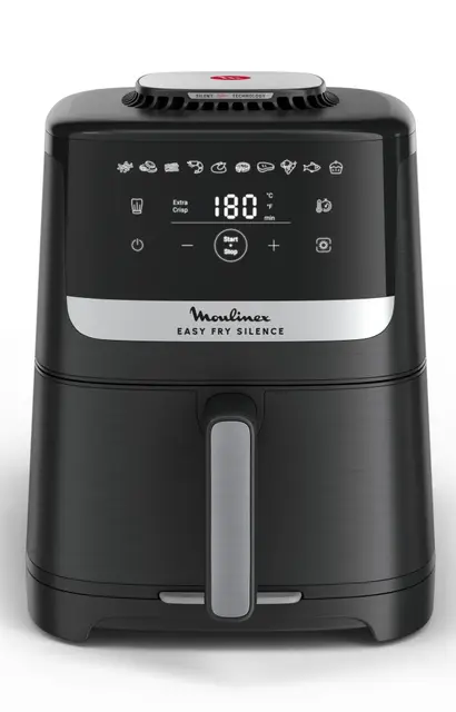 Moulinex Easy Fry Silence, air fryer, 5L, 1,5kg, Technologie Silence, Système Easy Clean & Store, Noir, EZ5528F0