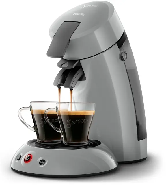 Machine a café dosette SENSEO ORIGINAL Philips HD6553/71, Booster d'arômes, Crema Plus (mousse plus dense), 1 a 2 tasses, Gris