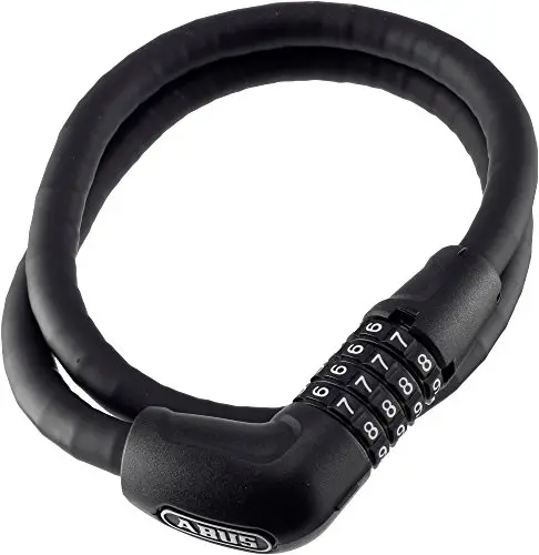 ABUS Cadenas à câble blindé Steel-O-Flex Tresorflex 6615C - Cadenas à Combinaison en câble d'acier avec Blindage en Douilles d'acier - Niveau de sécurité 5