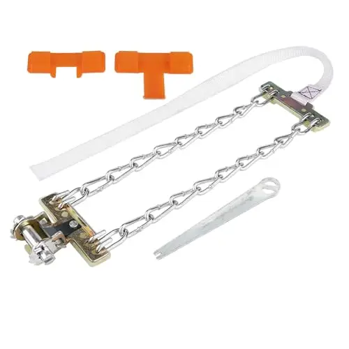 Universelle Schneeketten für PKW, LKW, SUV – Manganstahl Anti-Rutsch-Ketten – Einfache Montage, passend für 165mm-265mm Reifen (S)