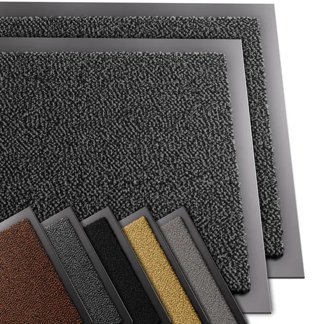 vounot Tapis de Porte 40x60cm Gris-Noir