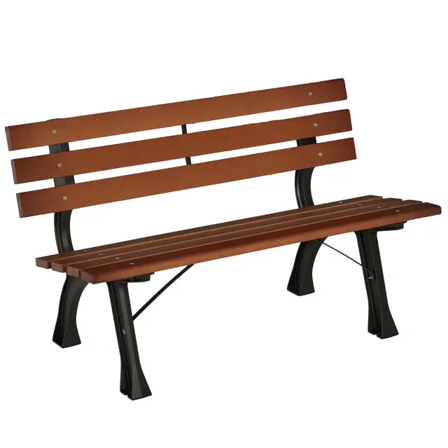 Outsunny Banc Jardin 2 Places Aluminium Bois