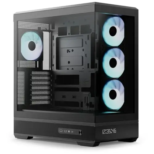 Aerocool P500B PC-Gehäuse, Midi-Tower, ATX, Tempered Glass, RGB - schwarz