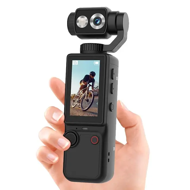 Appareil Photo Vlog Portable Q8 avec Objectif Pivotant à 180°, Caméra Numérique 1080p pour Photo & Vidéo, Écran IPS 2,0", Auto Focus, Batterie 2000mAh, avec Carte 32 Go, Trépied et Cordon (Noir)