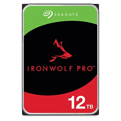 Seagate IronWolf Pro 12 To, Disque dur interne NAS HDD – CMR 3,5 pouces SATA 6 Gbit/s, 256 Mo de mémoire cache, pour NAS RAID, services de récupération des données Rescue (ST12000NE0007)