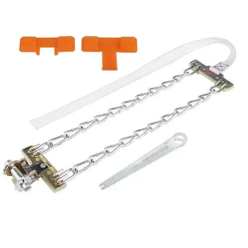 Universal-Schneeketten für PKW, LKW, SUV – Manganstahl-Antirutschketten – Einfache Montage, passend für 165 mm - 265 mm Reifen (L)