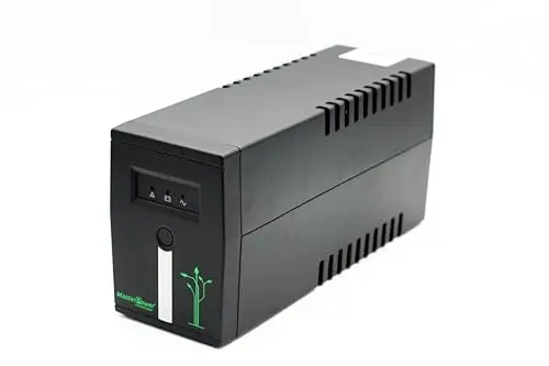 Master Power Système d'alimentation sans Interruption UPS 900 VA, Tension de Sortie constante 480W, 2 fiches Schuko