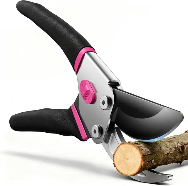 Sécateur de Jardin Bypass 21,5 cm – avec Lame SK5 & Ressort Scellé pour Mains Fragiles, Secateur et Ciseaux de Jardinage pour Rosiers, Arbres Fruitiers et Branches, Cadeau, Cisailles à gazon