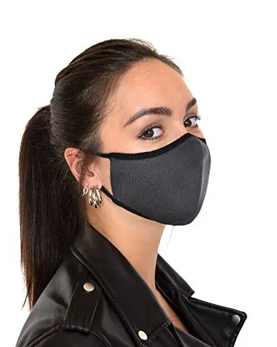 Relaxsan UNIMA [Gris Foncé] – Bande bouche nez très léger filé Dryarn et argent X-Static lavable et réutilisable