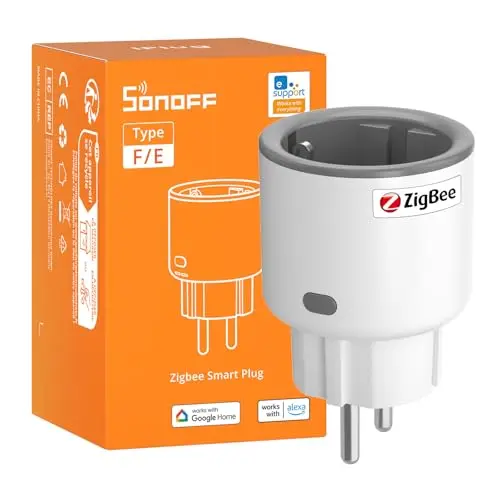 SONOFF S60ZBTPF Zigbee Smart Plug (Requires Zigbee Gateway) – Remote Control, Energy Monitoring, Timer Schedules, Overload Protection, Zigbee Repeater, Compatible with eWeLink App