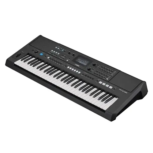YAMAHA PSR-E483 Keyboard – Clavier Portable Moderne avec 61 Touches Sensibles, 860 Voices dont 15 Super Articulation Lite, 345 Styles, Haut-Parleurs Puissants et USB-C – Noir